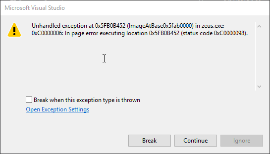 exception window
