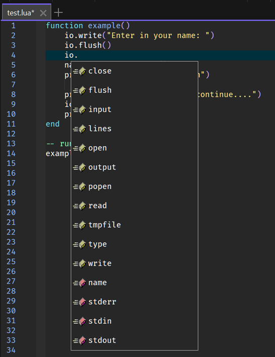 EmmyLua Analyzer Rust Complete